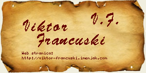 Viktor Francuski vizit kartica